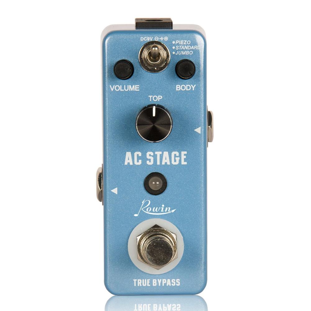 Rowin LEF-320 AC etapa guitarra Pedal efecto analógico acústica pedales para las guitarras guitarrista analógico efectores Piezo estándar Jumbo: Default Title