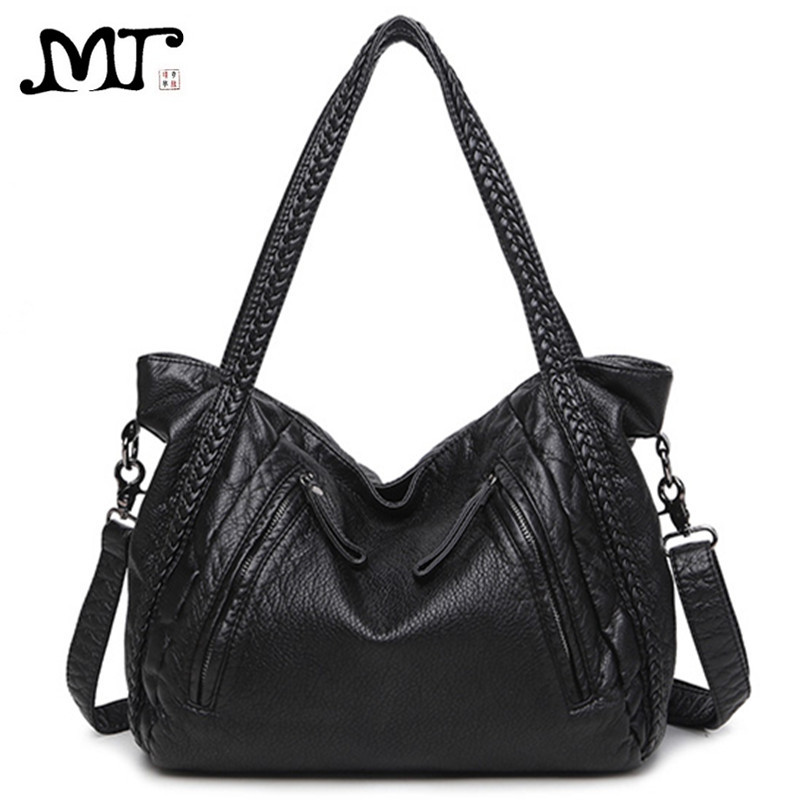 MJ Grande Borsa In Pelle Morbida Borse Delle Donne Intrecciato Signore Borsa Con Tracolla Sacchetto Femminile Borsa A Tracolla Grande Tote Per le donne Borsa Hobo In Pelle