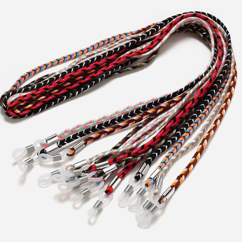 1PC gruby Twist okulary skórzana linka łańcuch okulary oplot okulary smycz Outdoor Sports antypoślizgowe akcesoria okularowe