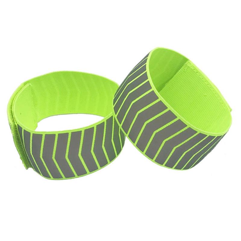 Running Cycling Reflective Strips Warning Bike Safety Bicycle Bind Pants Hand Leg Strap Reflective Tape