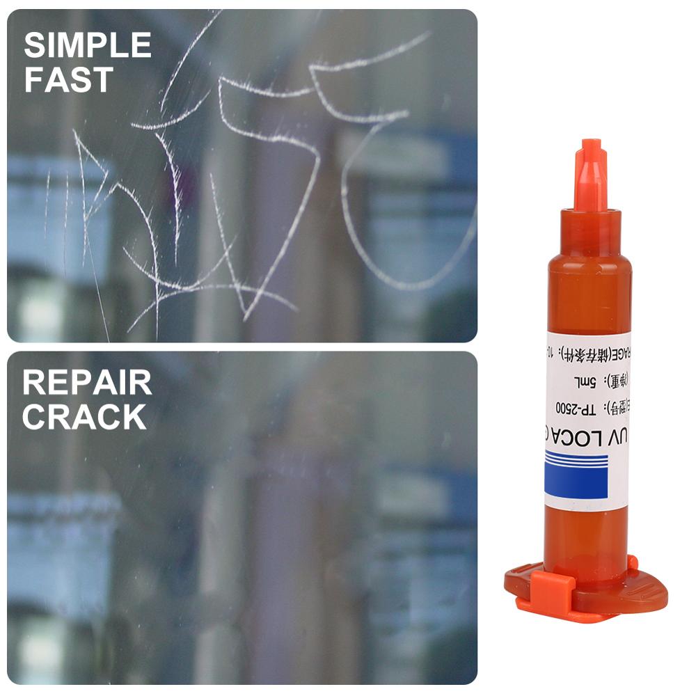 UV Glue Optical Clear Glue Window Repair Tool for Repair Long Crack Glass Broken Crack Qucikly Restore Window or Screen