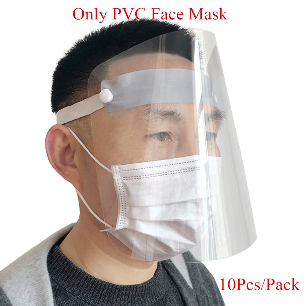 40 stk/parti ansigtsmaske plastik køkken restaurant masker gennemsigtige masker permanent anti tåge catering mad hotel kokkens special: Hvid