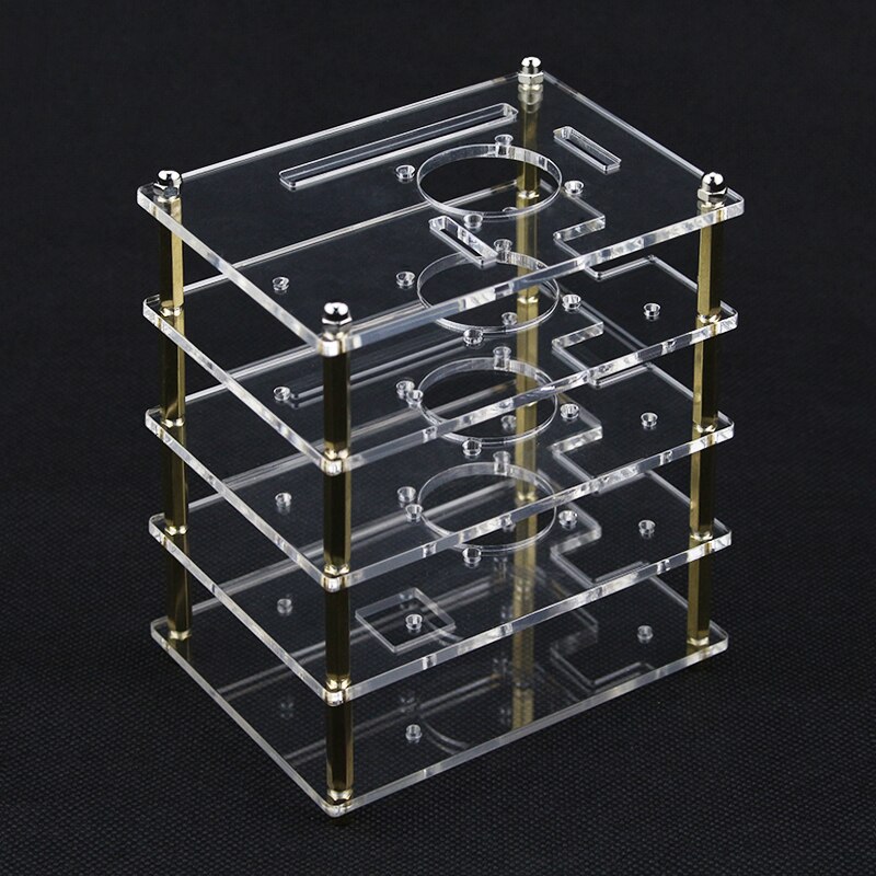 S ROBOT Raspberry Pi 4 Model B Case Clear Box Cover for Raspberry Pi + Cooling Fans for DIY Raspberry Pi 4/3B+/3B RPI137
