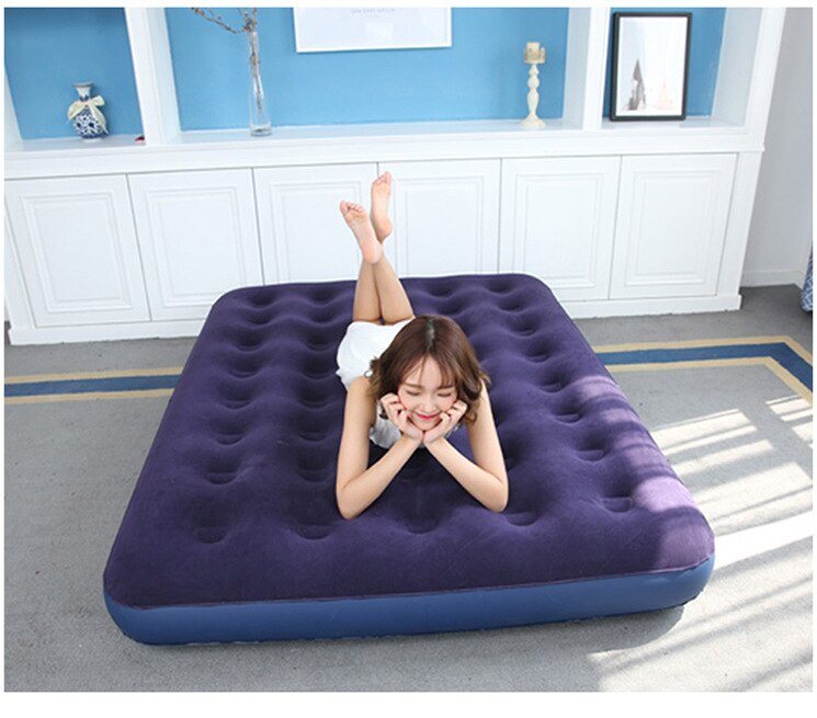 Outdoor camping home double double increase single folding mattress simple portable lunch break inflatable mattress bed