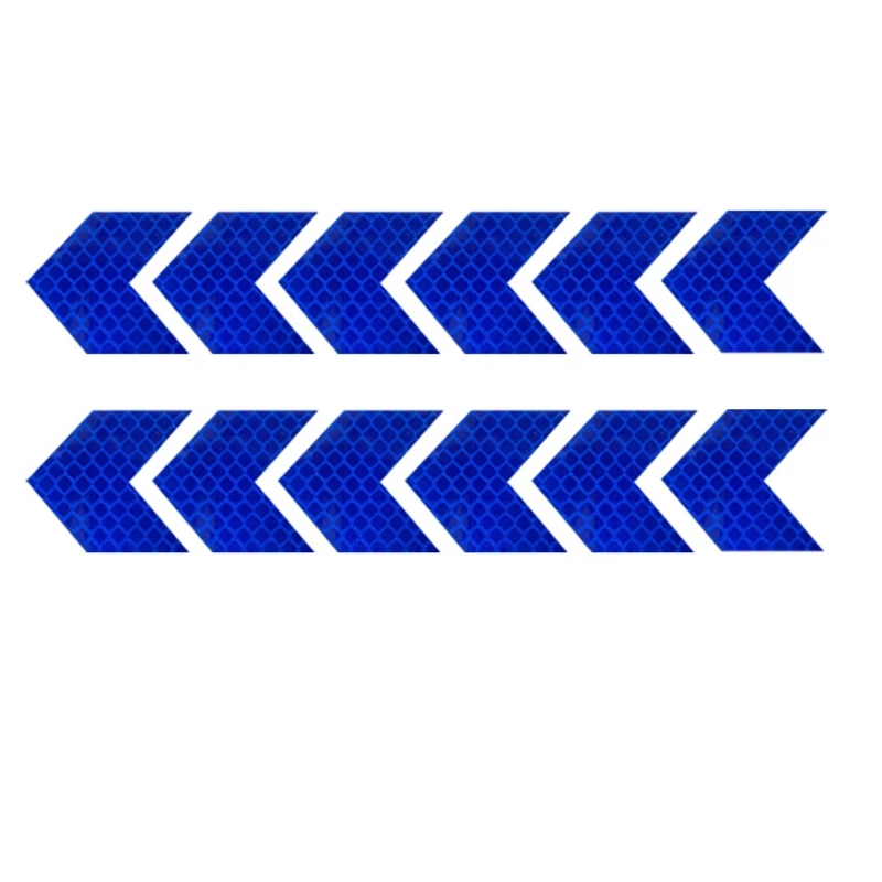 12Pcs Bike Reflecterende Stickers Fiets Spatbord Sticker Auto Motorfiets Fluorescerende Waarschuwing Decor Fietsen Lichtgevende Protector