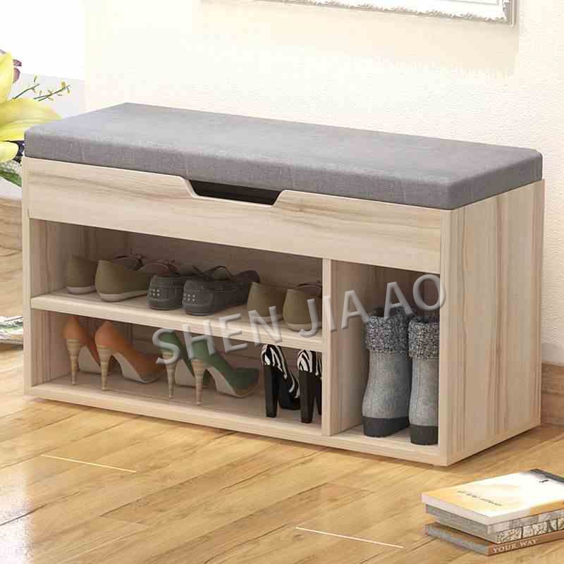 Multifunctional Cloth Stool Shoe Bench Storage Stool Chair Small Cabinet Simple Style Storage Box Stool 1PC
