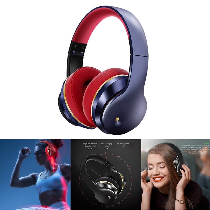 EL-528 Headset, Bluetooth 5.0 Draadloze Opvouwbare Ruisonderdrukking Over-Ear Hoofdtelefoon Voor Het Luisteren Naar Muziek