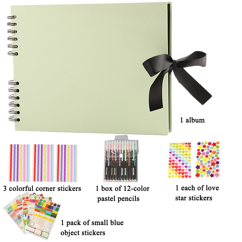 1pc Handmade Collectible Memorial Album DIY Scrapbooking Graffiti Black Card Inserts for Furniture Decoration,Memorials: PURPLE