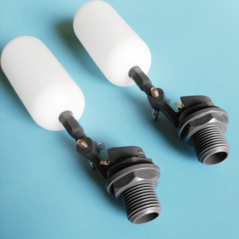 Portable Float Ball Valve Shut Off 1/2 Inch White Plastic Water Control Switch For Automatic Fill Replacement Parts