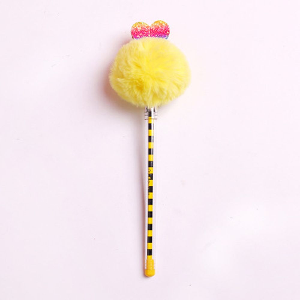1 Pc beau pompon neutre Gel stylo 0.5 MM Signature moelleux Gel stylo fournitures scolaires papeterie Papelaria Escolar: 2