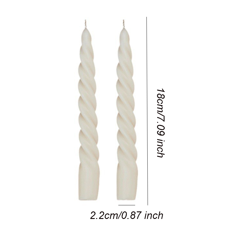 2 Stuks Lange Versierd Kaarsen Spiraal Vormige Geurkaars Home Decor Accessoires Lange Staaf Twisted Aroma Kaarsen Huishoudelijke Kaarsen: Paars