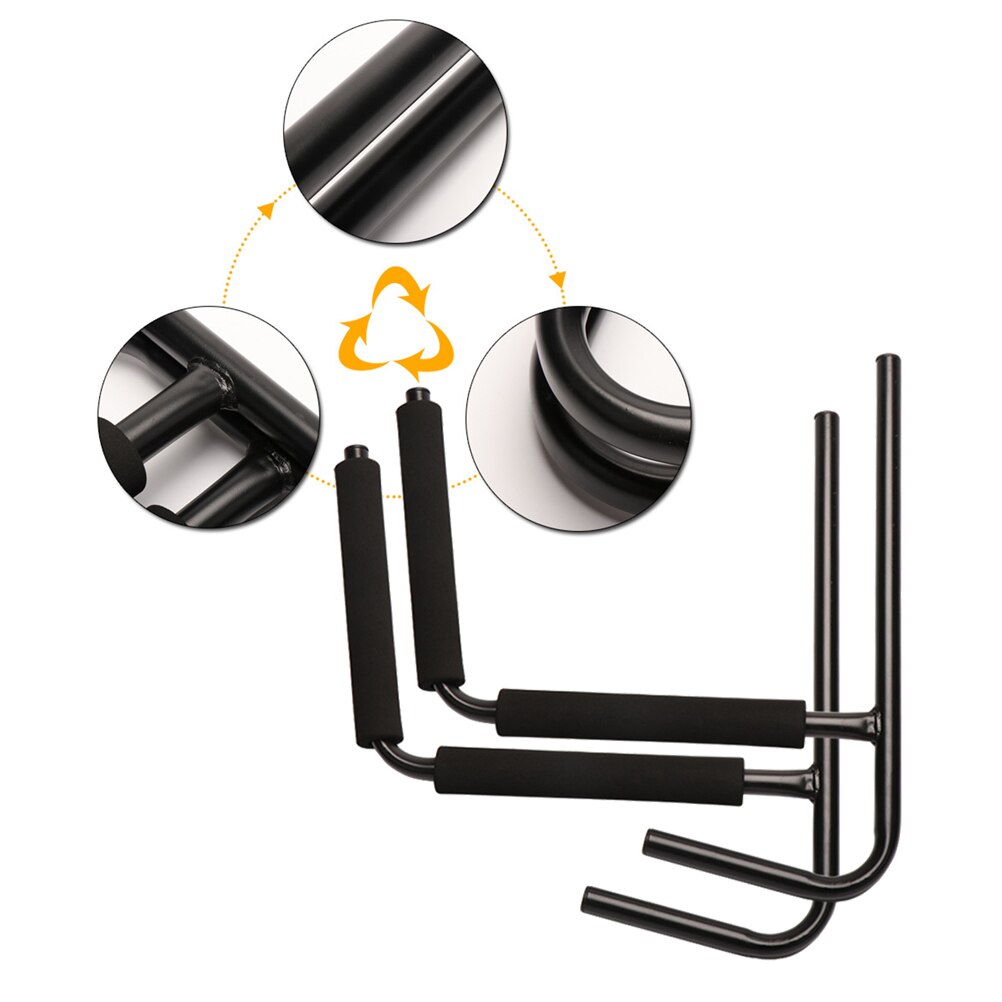2 Stuks Kajak Rack Muurbeugel Houder Hanger Supporter Carrier Opslag Muur Beugel Kano Peddel Surfplank Accessoire (Zwart)