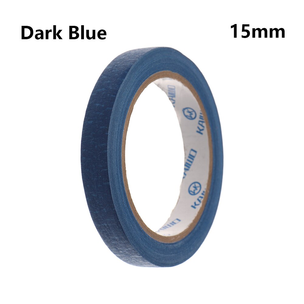 Adhesive DIY Painting Paper Painter Tape Decor Painters Clean Peel Masking Tape Craft General Purpose Car Sticker 30M: 15mm - dark blue