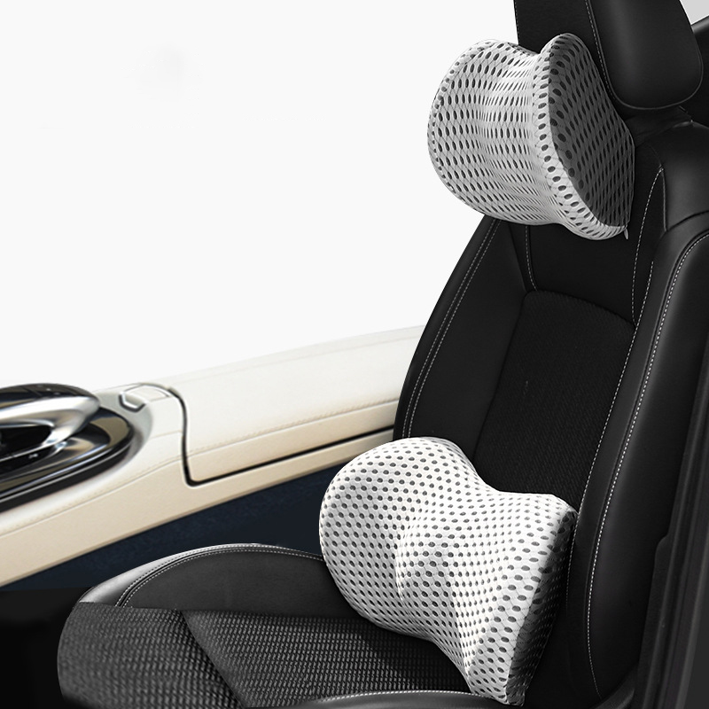 Ademend Geheugen Katoen Fysiotherapie Lumbale Kussen Taille Voor Autostoel Rugpijn Ondersteuning Kussen Bed Sofa Kantoor Slaap Kussens: 04 Set