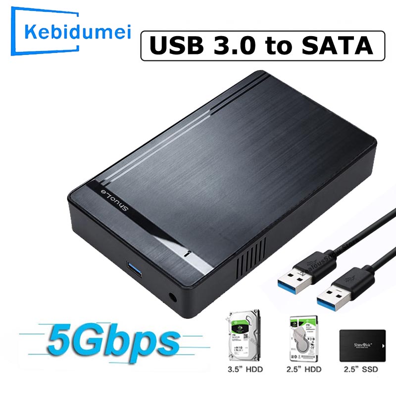 Obudowa dysku twardego 3,5 cala SATA na USB 3.0 adapter 5 Gb/s Zewnętrzny dysk twardy Obudowa szybkiego dysku twardego 2,5" 3,5" SSD robić komputera PC