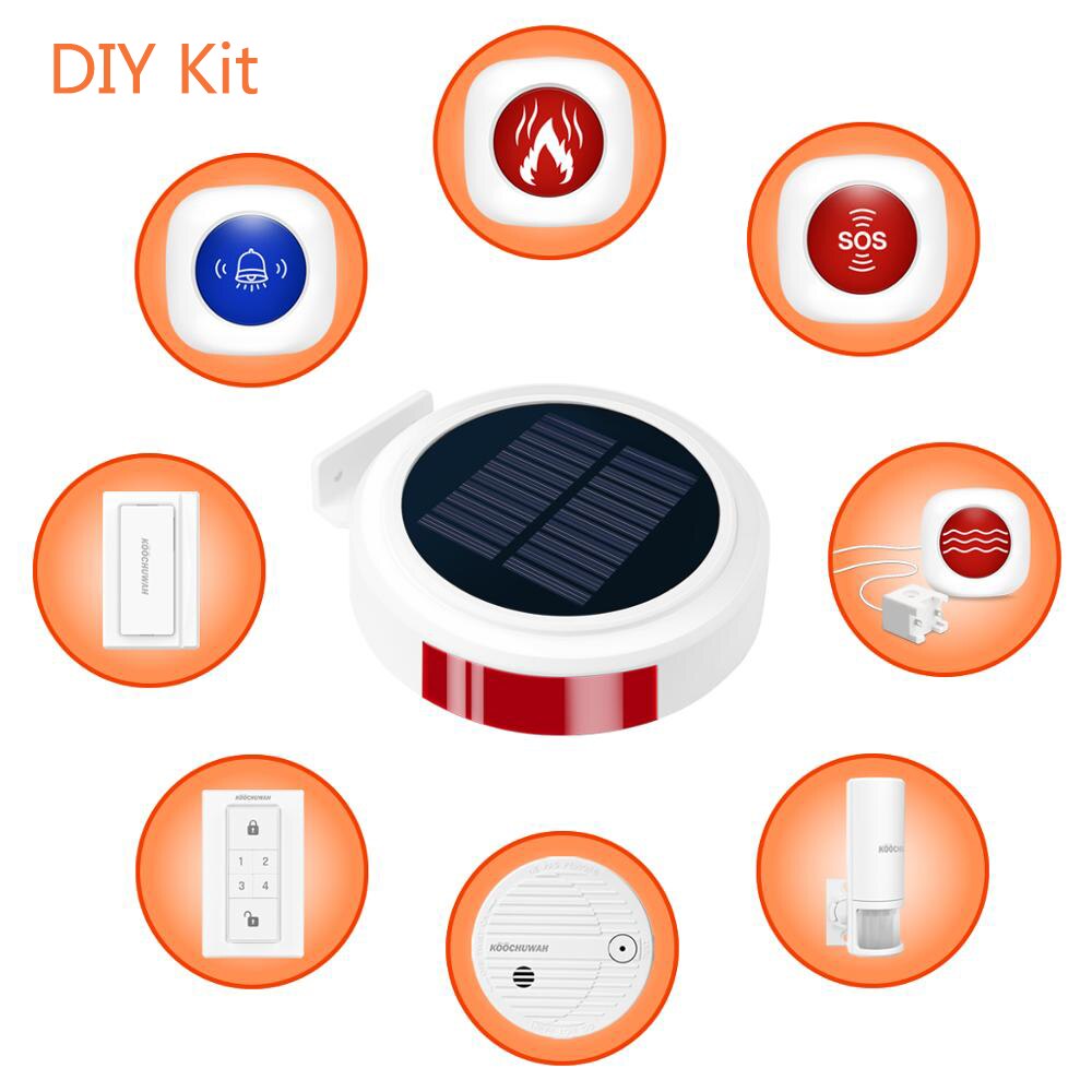 Système d'alarme de sécurité domestique sans fil, GSM, Kit de bricolage, avec numérotation automatique, détecteur de mouvement, capteur de cambriolage