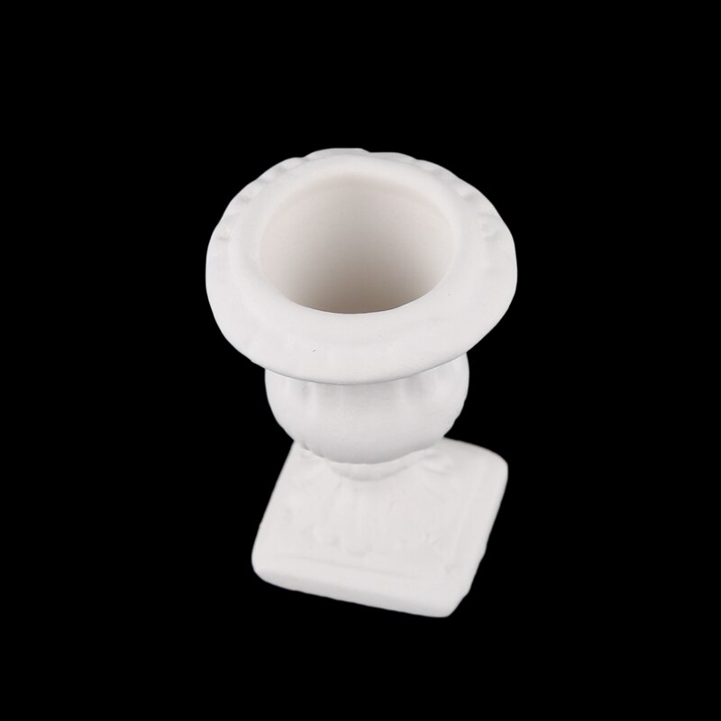 Dollhouse Miniature A Pair of Birdbath Garden Outdoor Center Made of White pottery