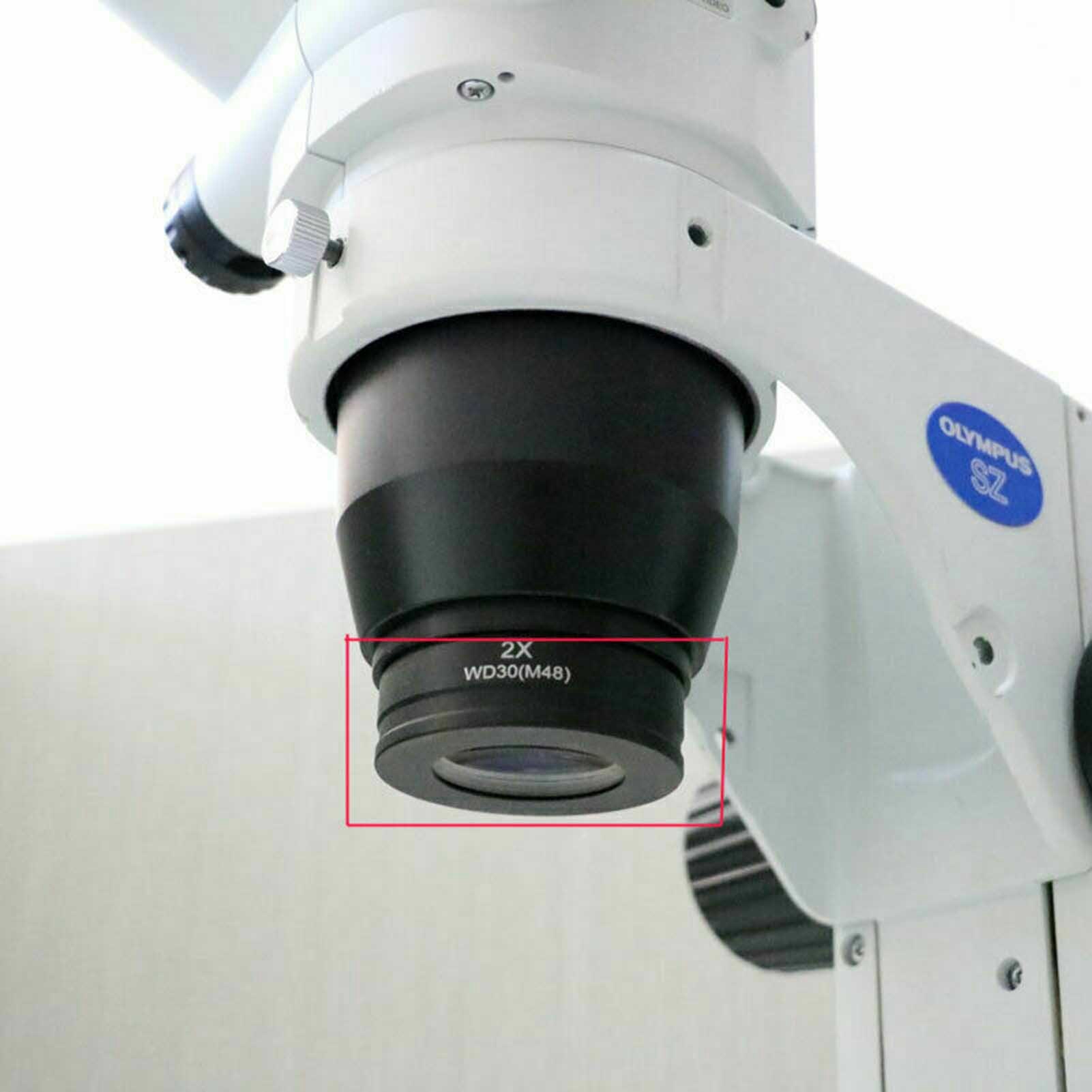 Stereo Microscope 0.3X 0.5X 0.75X 1.5X 2X Auxiliary Objective Barlow Lens 48mm