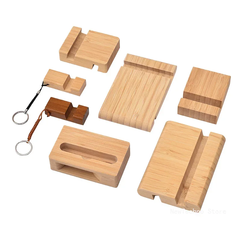 Estantes universales de madera maciza para teléfono móvil, soporte de escritorio Simple para teléfono móvil, tableta, PC, lector electrónico, soporte portátil para teléfono móvil