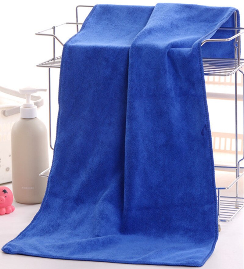 Toalla de baño de secado rápido para salón de belleza, toalla grande y gruesa de microfibra, absorbente, suave y humeante, para masaje, 200x100: 180x80 / blue