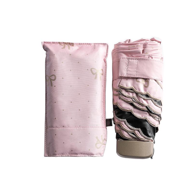 Ombrelle ensoleillé à motif nœud papillon | Mini ombrelle Portable, Anti-UV, paraguay, ombrelle pliante, matériel de pluie pour femmes