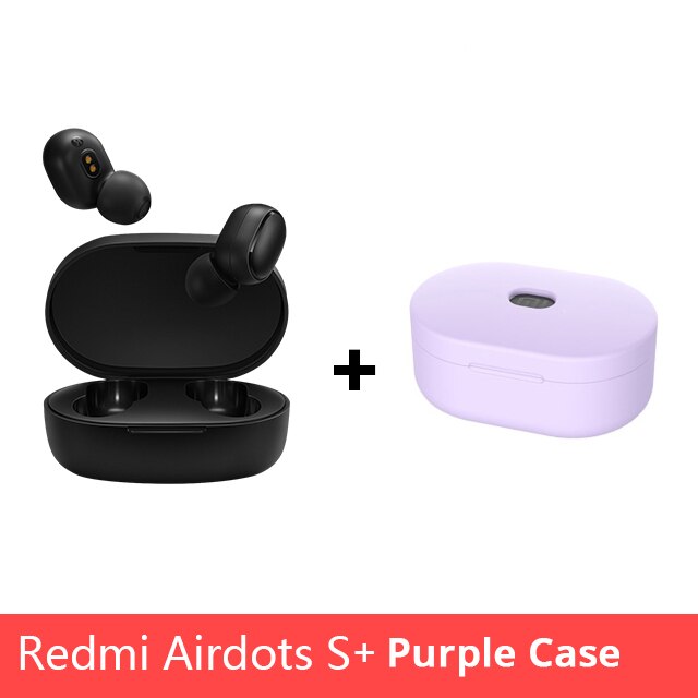 Xiaomi Redmi Airdots S Tws Bluetooth Oortelefoon Stereo Bass Draadloze Ruisonderdrukking Headset Met Microfoon Handsfree Oordopjes Ai Controle: Add Purple Case