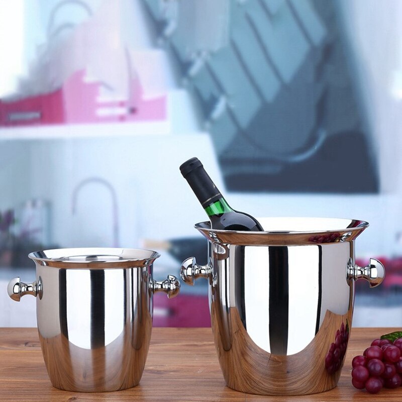 Rvs Verdikte Rode Wijn Ijs-Emmer Koelbox Verdikking Champagne Emmer Ijsemmer Wijnkoeler Voor Hotel Bar