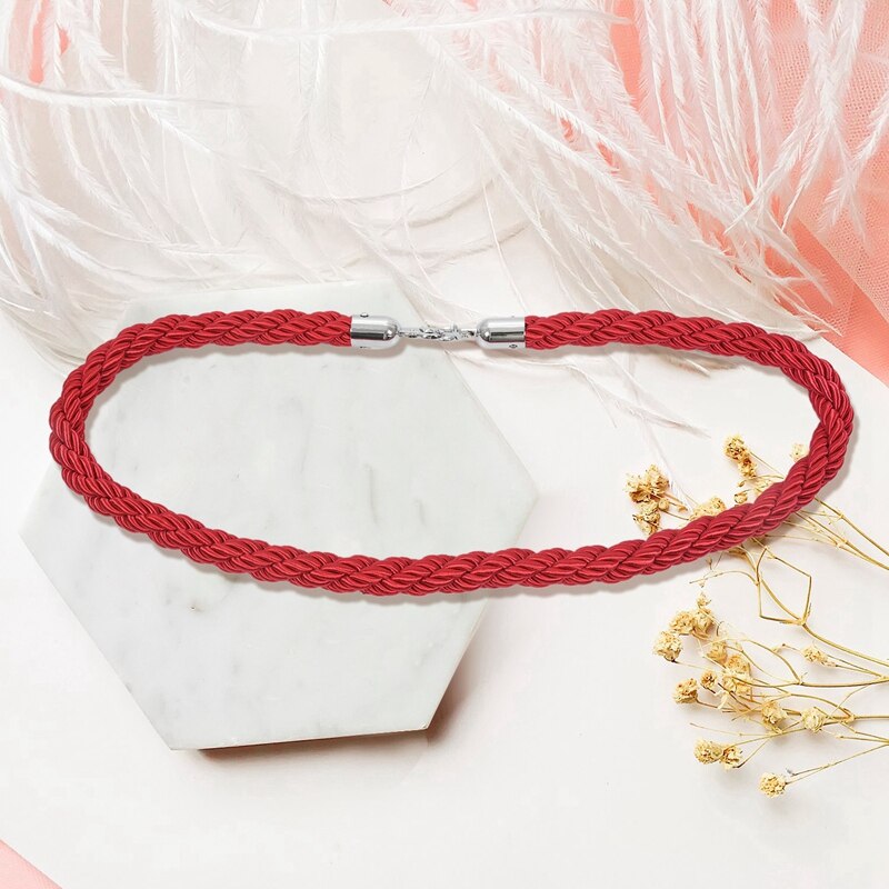 Corde de barrière à Queue torsadée de 1.5m de long, de rouge pour les supports de poteaux