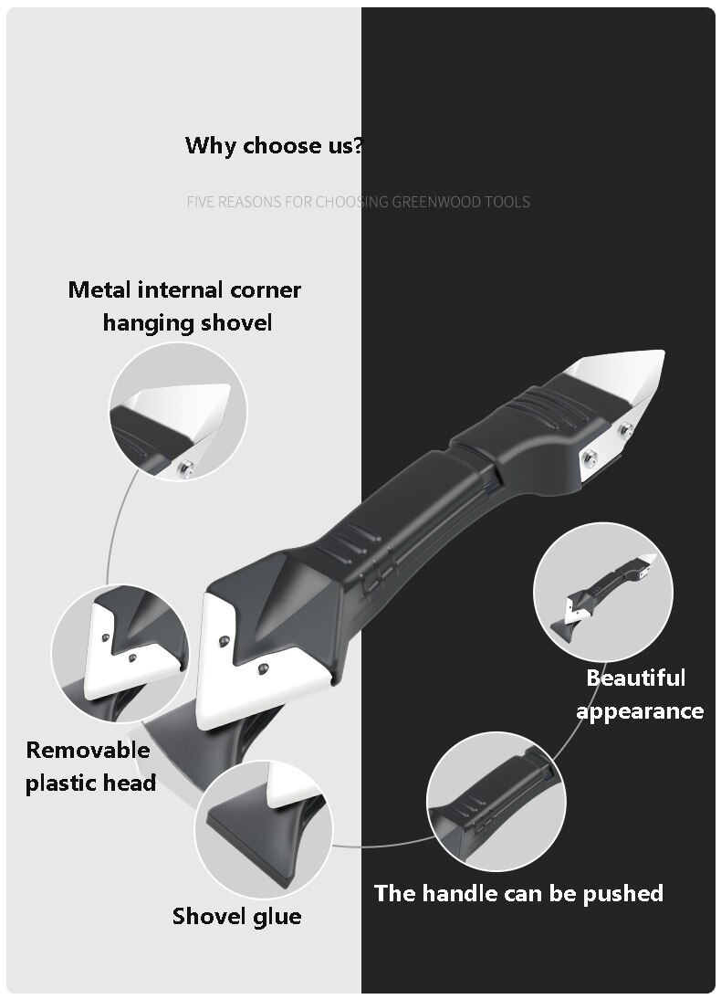 Silicone Remover Caulk Finisher Sealant Smooth Plastic Scraper Grout Kit Multifunctional Caulking Angled Scraper Tool
