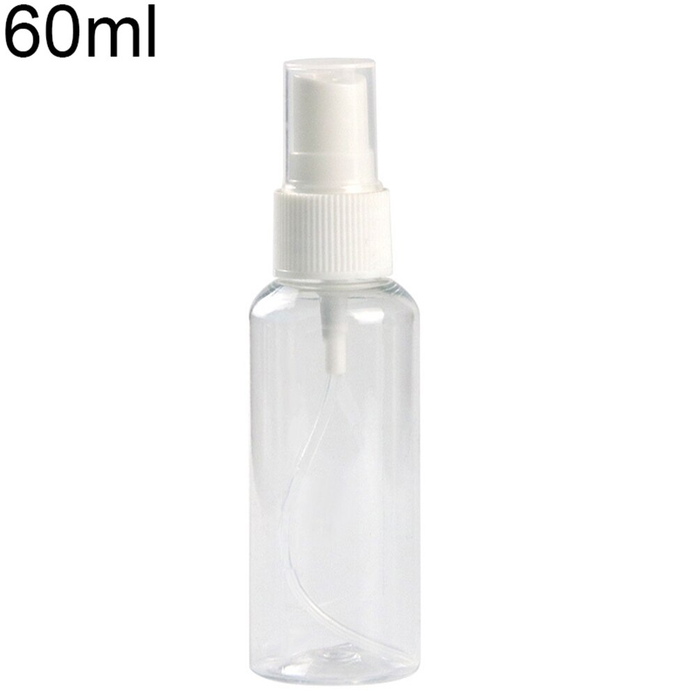 Portable Travel Transparent Plastic Empty Cosmetic Sample Spray Bottle Atomizer Can be used to dispense and store most liquids.: 60ml