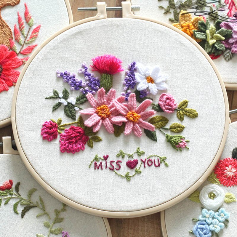 European Embroidery DIY Material Package Beginner Embroidery Semi-finished Product Kit