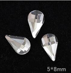 16 Stijl S/L-Steentjes, Speciale Vormige Non Fix Steentjes, 20Pcs Plaksteen, crystal Clear Nail Art Rhinestones: color12