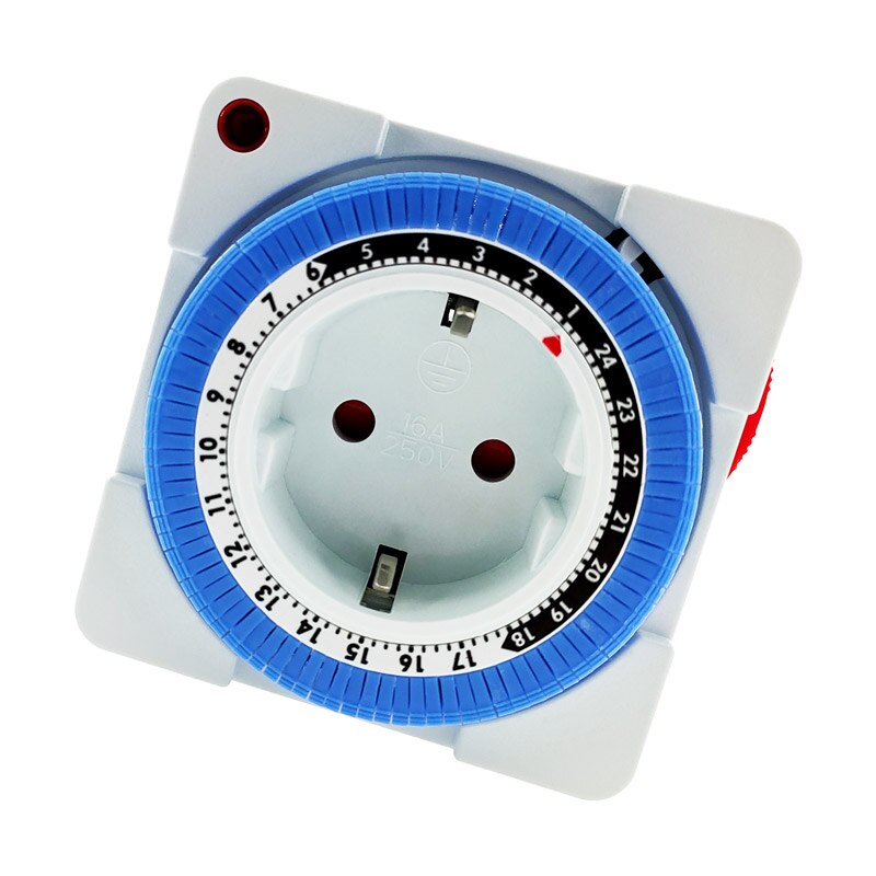 24Hours Timer Switch Plug EU Timer in Mechanical Grounded Programmable Smart Countdown loop Switch Socket Indoor Auto Power off