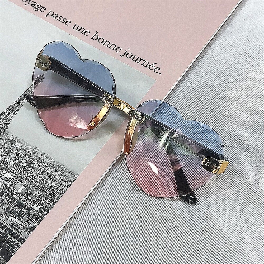 Baby Girl Sunglasses for Children Heart TR90 Black Pink Red Heart Sun Glasses for Kids Polarized Flexible: A