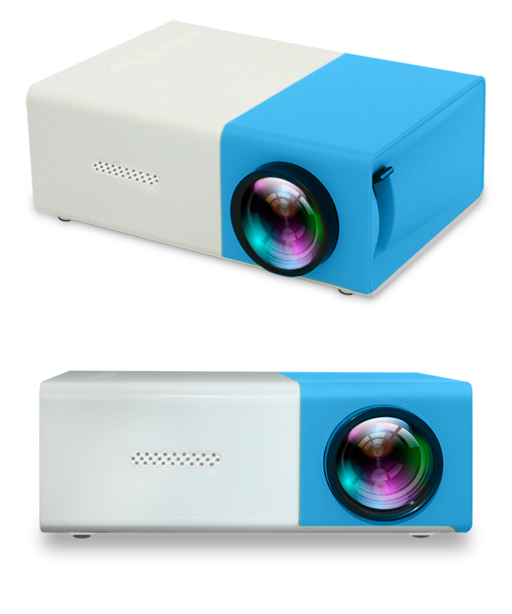 Proiettore portatile yg300, Mini proiettore, proiettore ad altissima definizione, supporto di memoria per HDTV, USB e SD