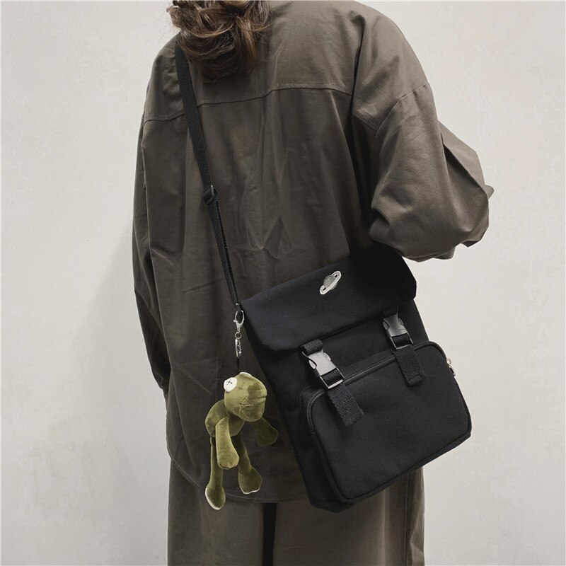 Japanischen stil Südkorea Schulter Tasche Frauen Vielseitige eins Studenten Harajuku Planeten Leinwand Tasche schick lässig Schulter B