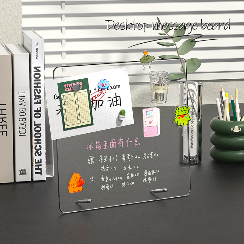 Bacheca da tavolo Blocco Nota trasparente in acrilico Lavagna per appunti da ufficio può essere scritta lavagna per appunti magnetica per la casa