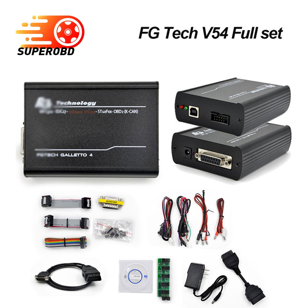 Fgtech Galletto 4 Master V54 Fg-tech 2 Galletto V54 VD300 Funzione di Supporto BDM BDM nessun limite obd2 auto ECU strumento di Chip Tuning