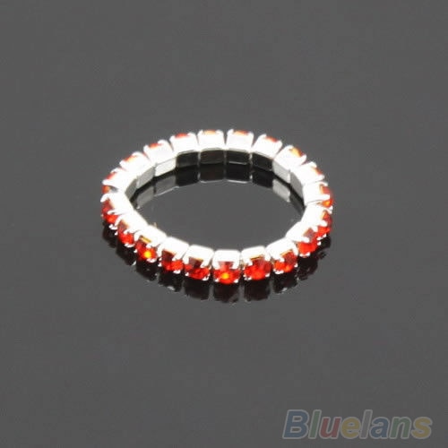 12PCS Pack Elastic Crystal Toe Rings Mixed Color Lots Body Jewelry Adjustable Stretch Foot Toe Wedding Ring Jewelry