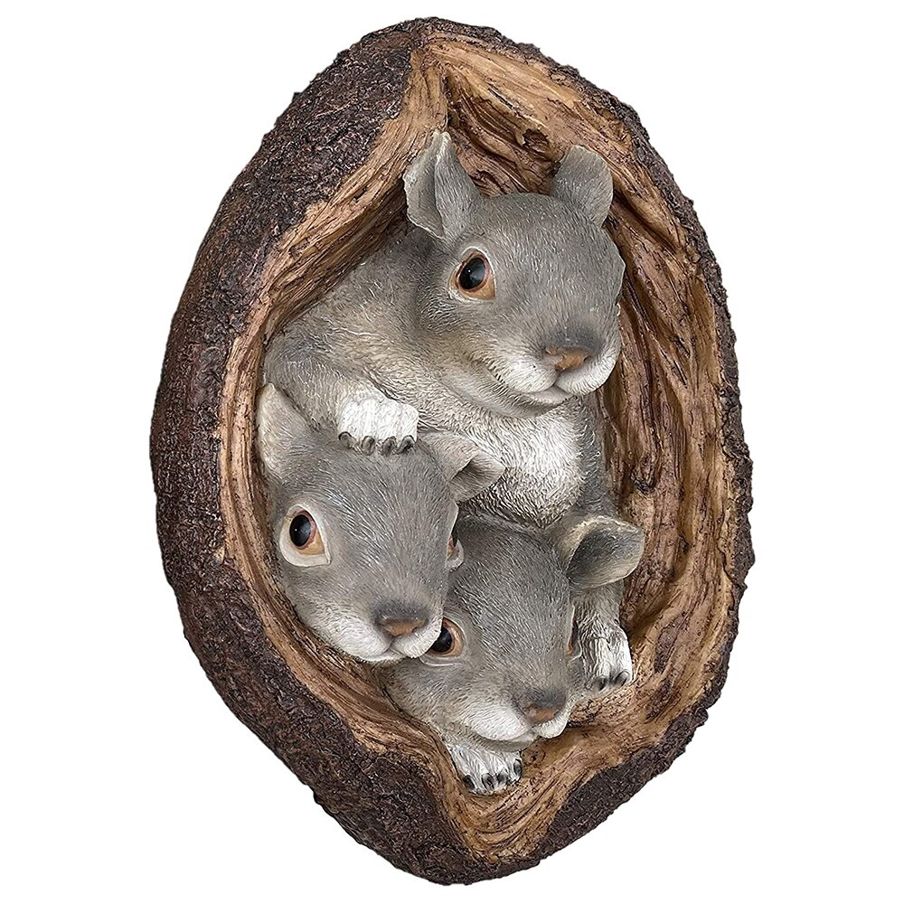 Tree Squirrel Resin Novelty Garden Ornament Tree Hugger Whimsical Tree Statue Decor Outdoor Sculptures Garden Yard Art E7