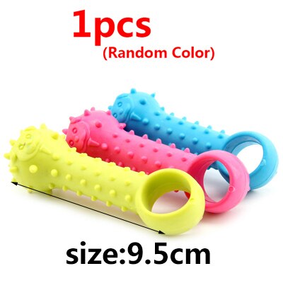 Kleurrijke Pet Dog Speelgoed Rubber Interactive Chew Speelgoed Voor Hond Tanden Training Speelgoed Met Doorn Hond Beet Bestendig Molaire Huisdier product: 1pcs Style 11