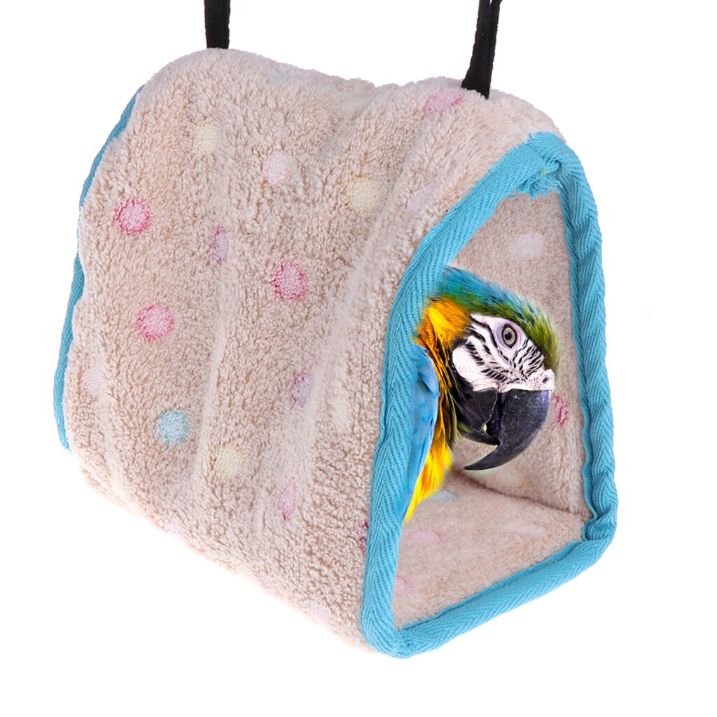 Vinter varm fågelbo hus fågel varm hydda bur för papegoja ara parakit cockatiels kakadua conure halloween eller jul