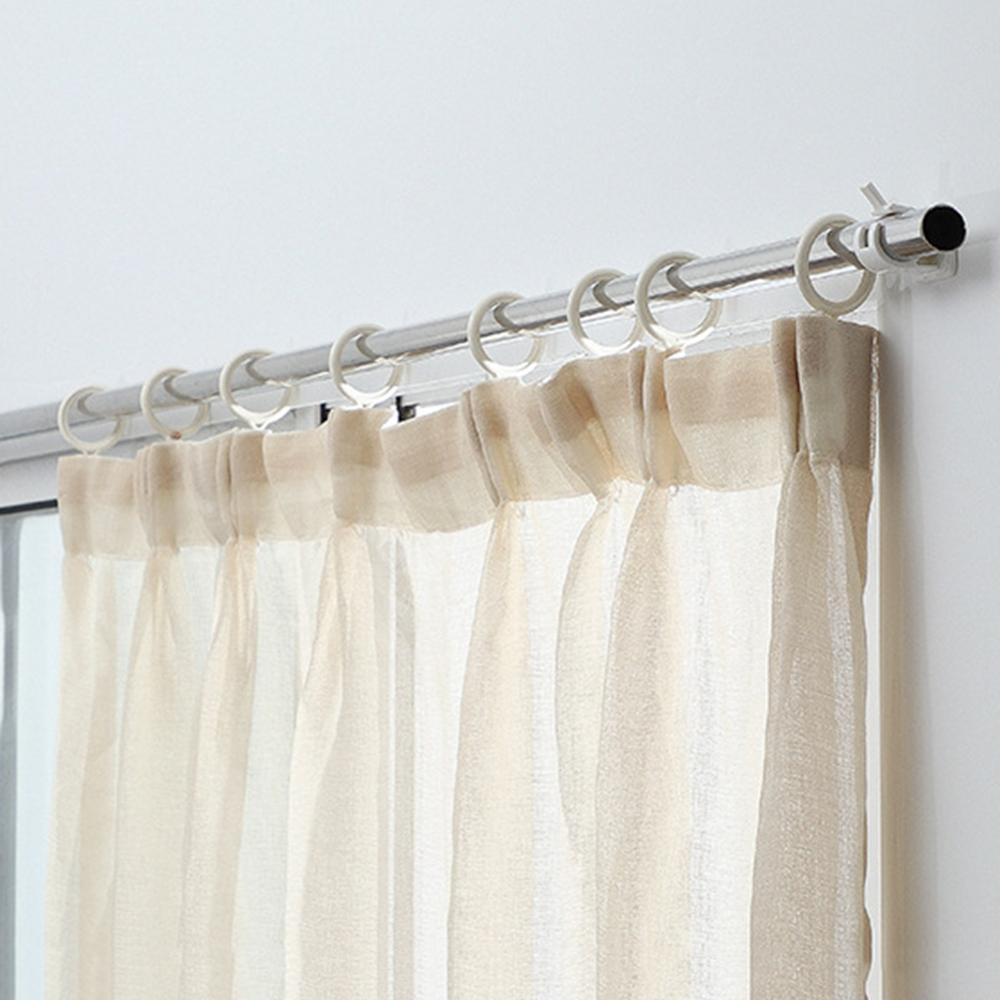 2Pcs White Self Adhesive Hanging Rod Clip Wall Curtain Hanging Rod Clamp Hooks Shower Curtain Rod Fixed Clip Hanging Rack Hook