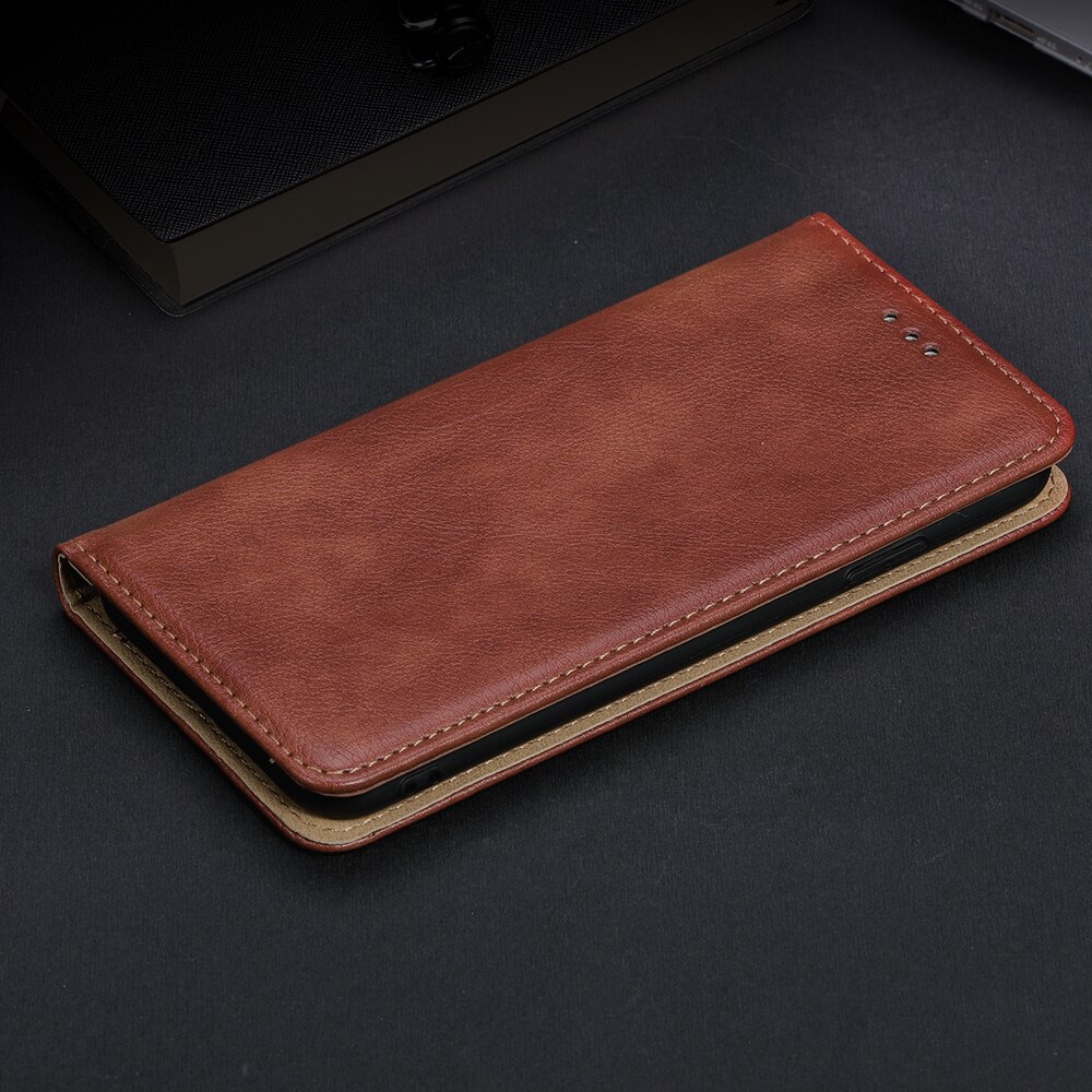 Flip Wallet Case Voor Zte Blade L8 Telefoon Cover Magneet Pouch Coque Voor Zte Blade L8 5 Inch Case Stand pu Leer Siliconen Funda: brown