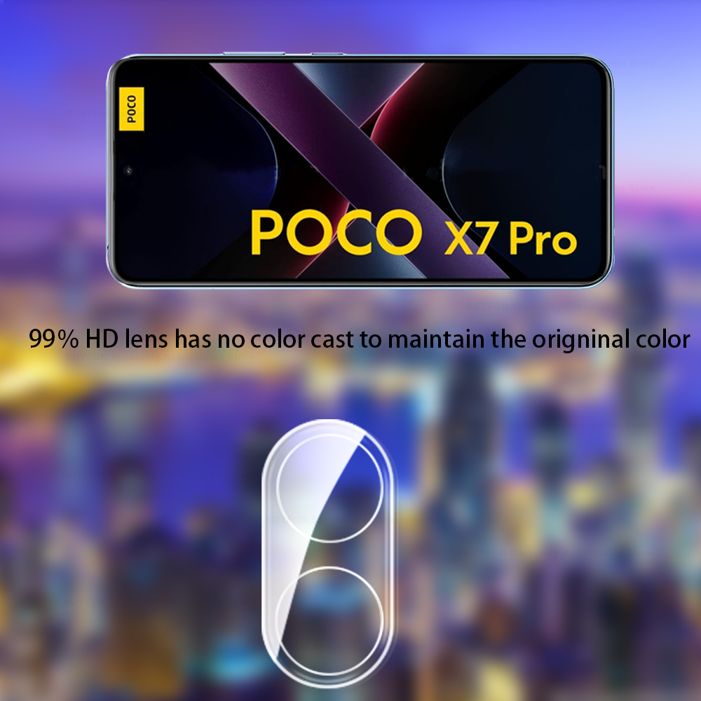 1-3 uds para Xiaomi Poco X7 X 7 Pro película de lente vidrio templado Poxo Little X7Pro Poco X7 Pro Pocox7 Pro 5G Protector de pantalla de cámara