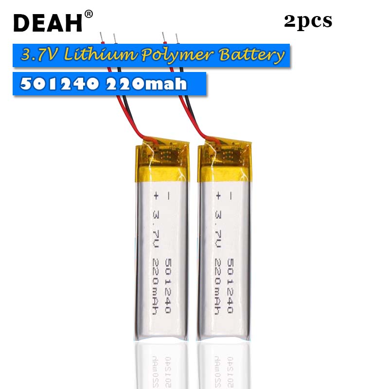 2x 3,7V 220mAh LiPo Akkus & USB-Ladekabel – Ersatz Für E010, T36, F36 Drohnen, Mit Schutzschaltung