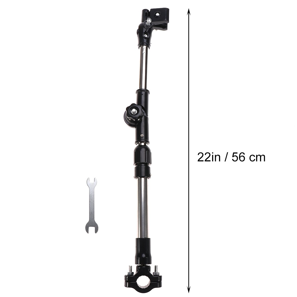 Soporte de paraguas extensible ajustable para exteriores, montaje para cochecito, bicicleta eléctrica, andador, silla de rueda