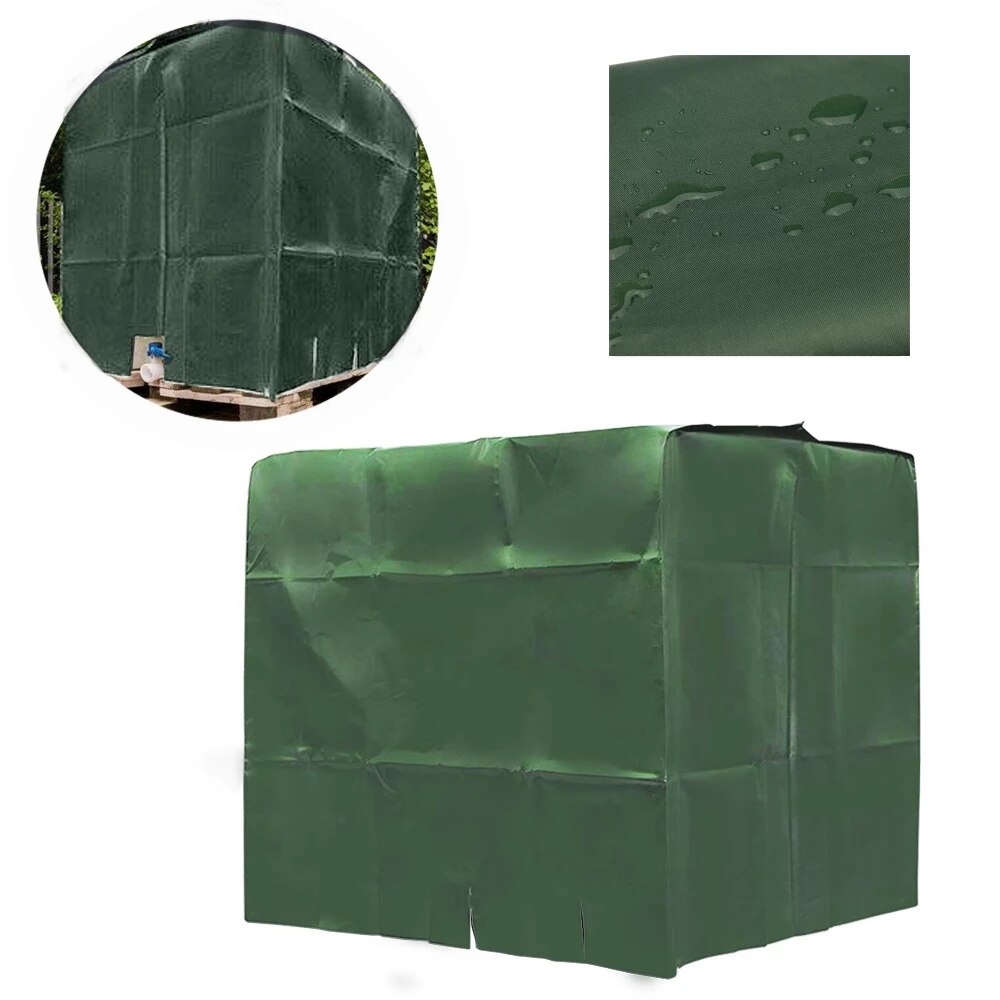 Groene Ibc Container 1000 Liter Aluminium Folie Waterdicht En Stofdicht Cover Regenwater Tank Oxford Doek Uv Bescherming Cover