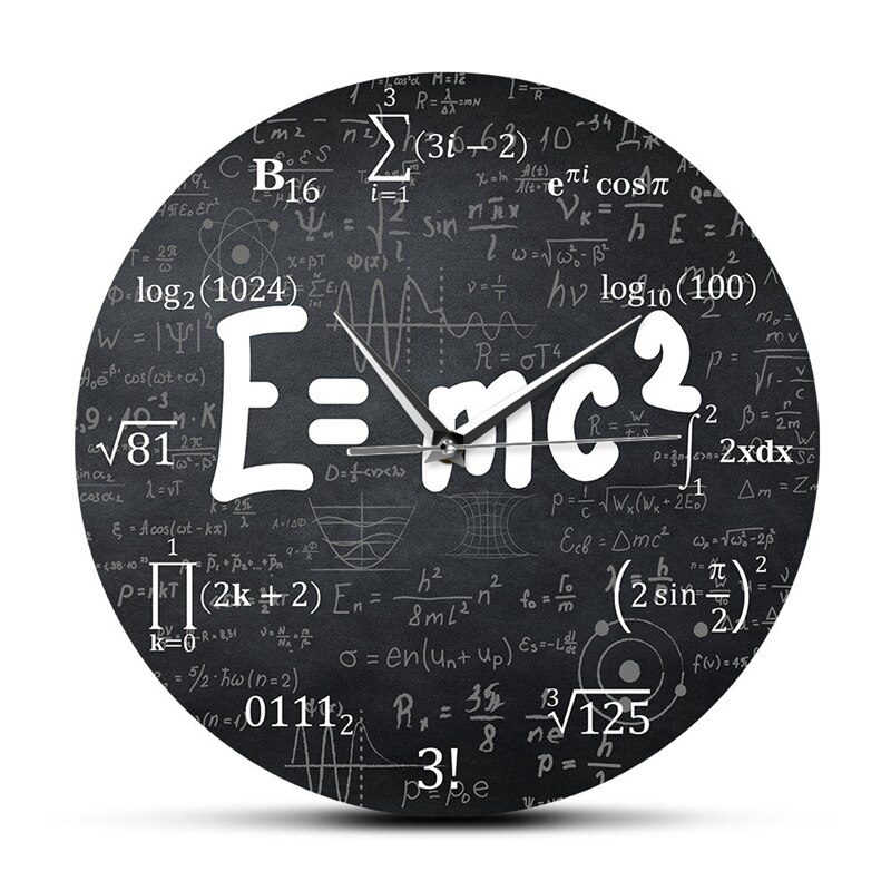 Theory of Relativity Math Formula Wall Clock Scientist Physics Teacher School Classroom Decor