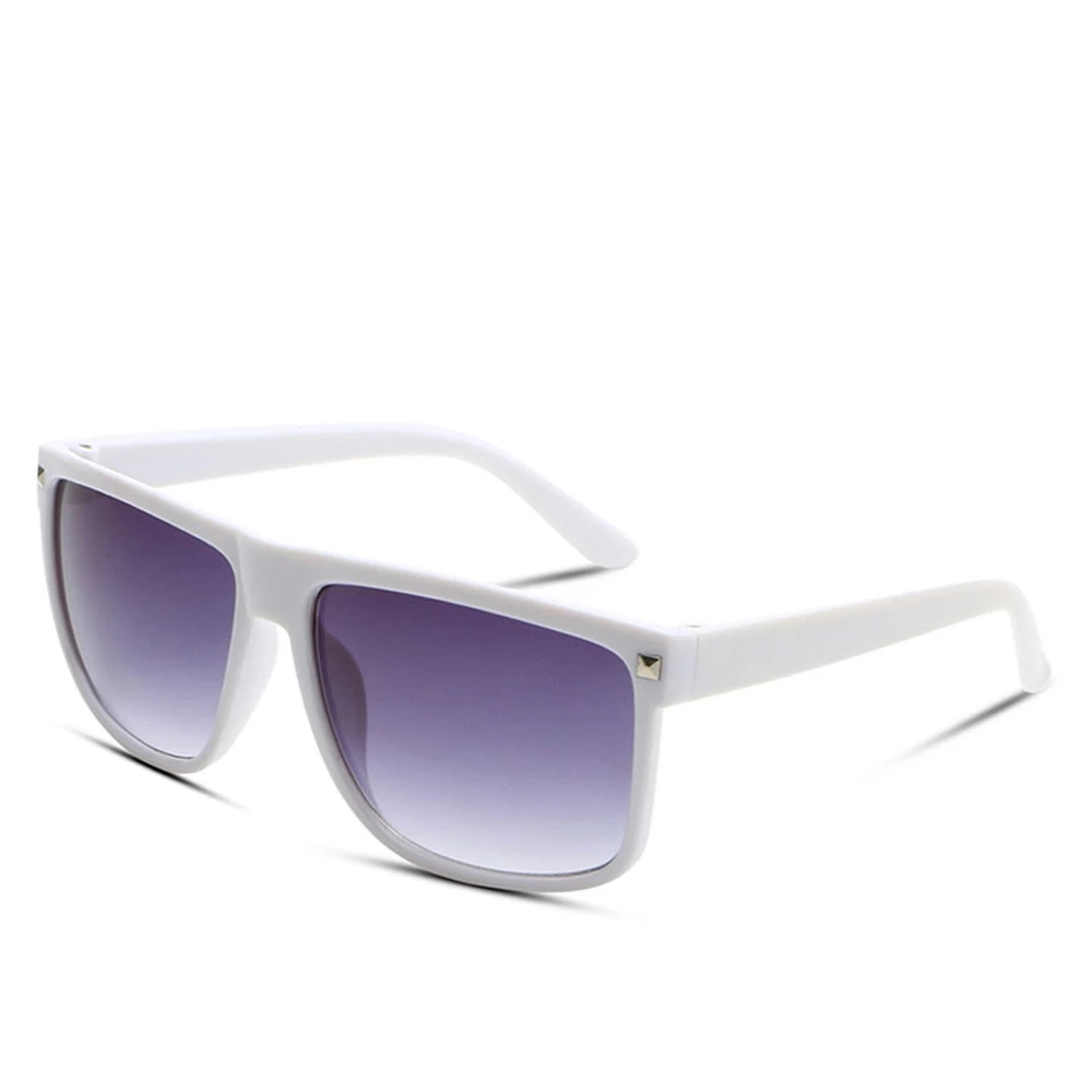 Nyaste fyrkantiga klassiska solglasögon herr märkessolglasögon vintage oculos  uv400 oculos de so: Vit